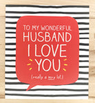 Husband I love you Valentine's Card