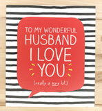 Husband I love you Valentine's Card