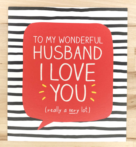 Husband I love you Valentine's Card